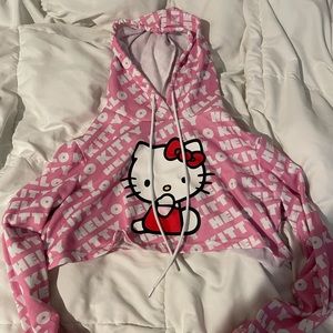 Hello kitty crop hoodie